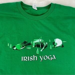 Men's Irish Yoga St Patrick's Day T-Shirt Extra Large